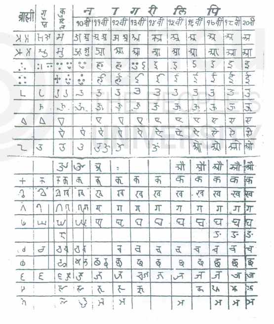 ब्राह्मी लिपि से वर्तमान देवनागरी लिपि तक के विकासक्रम - Screenshot 2024 01 25 160415 - हिन्दी साहित्य नोट्स संग्रह